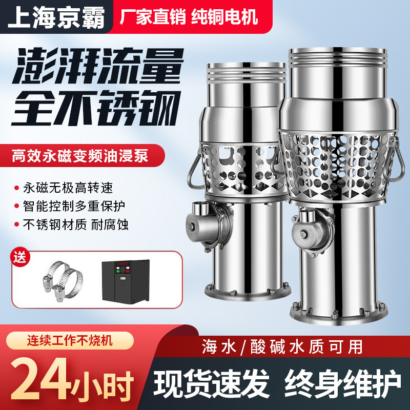 永磁变频潜水泵大流量防洪排涝便携泵鱼塘养殖农田灌溉专用油浸泵