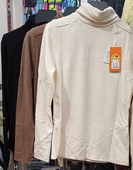 富欣娜2025秋冬高领保暖内衣女加绒加厚羊毛自发热秋衣打底衫 N82