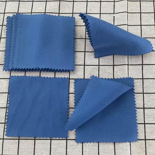 雅缤方形蓝色擦银布8X8CM