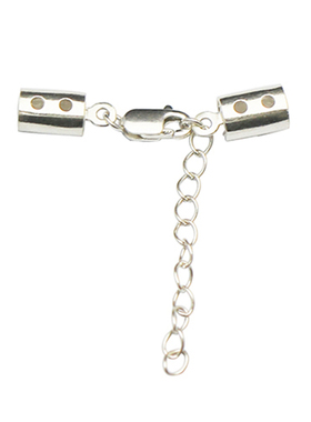 雅缤 DIY扣头 S925纯银皮绳夹扣 手链收尾结尾连接饰品配件36514