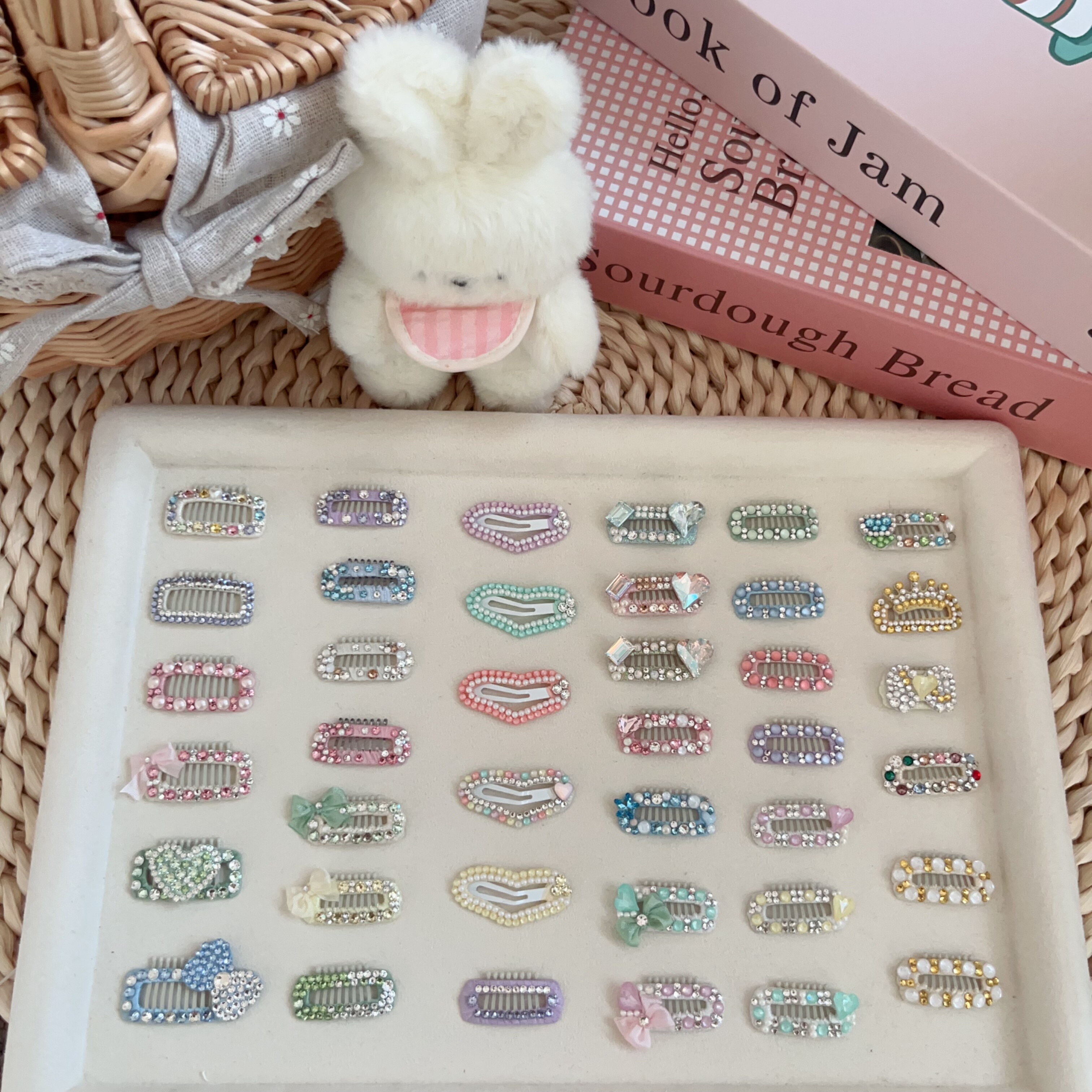 “施华洛华子”bb夹宠物发夹碎毛夹不锈钢夹超紧马尔济斯西施