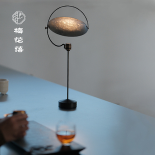 梅花落石憩充电款台灯复古茶室酒店氛围灯装饰灯摆件落地灯手作