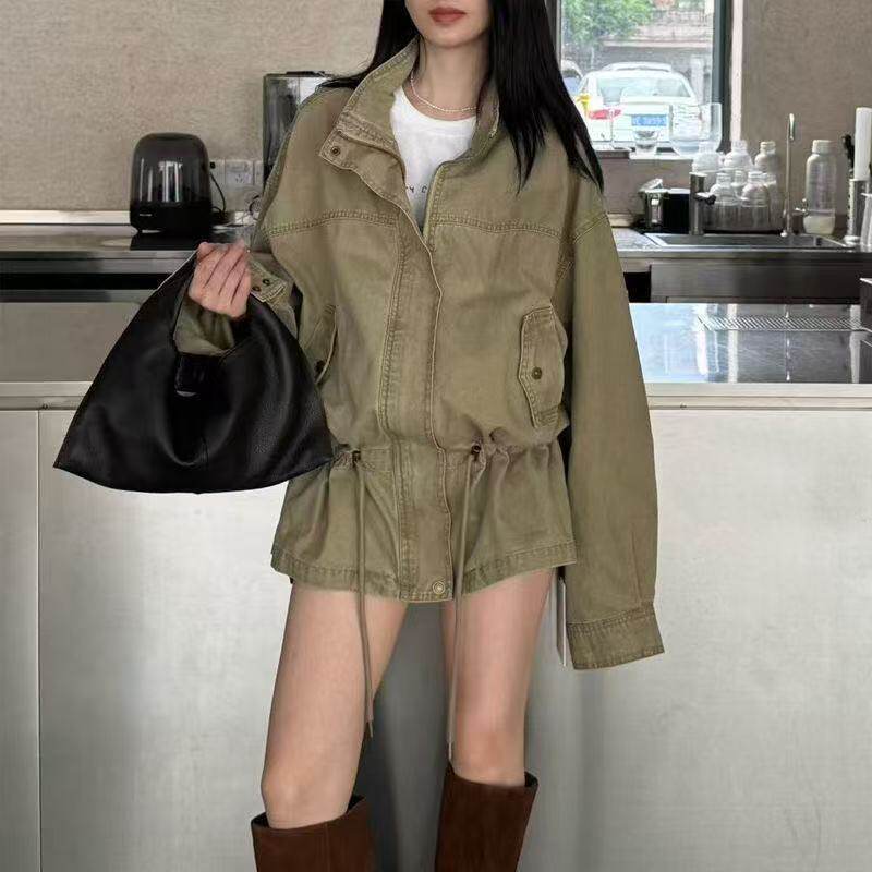 Bonheur 韩系复古牛仔外套女时髦潮秋季新品收腰显瘦洋气工装夹克