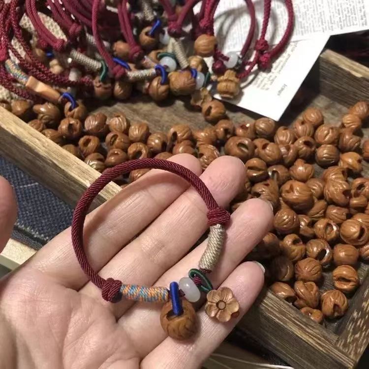 民族风桃核手链手工手绳桃木男女