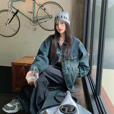 Bonheur复古牛仔外套女20
