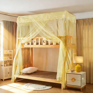 卧室上下子母床蚊帐防尘上下铺专用梯形实木儿童双层床两层家庭用