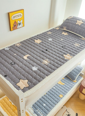 加绒床单单件牛奶绒宿舍学生男单人毛绒冬季1米5加厚冬季180x200