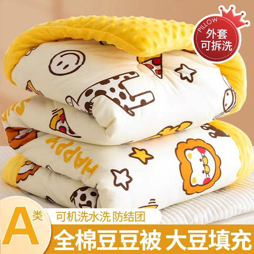 豆豆绒棉被保暖四季通用