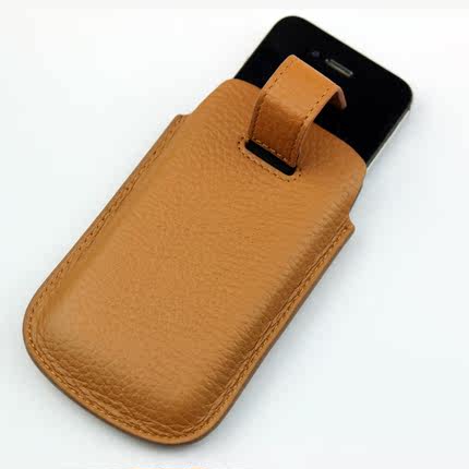 More. iPhone4s真皮皮套 保护套 iphone4皮套3GS真皮直插抽拉皮套