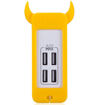 MOMAX 2.4A快充电头苹果ipad iphone6手机通用充电器多口4USB输出