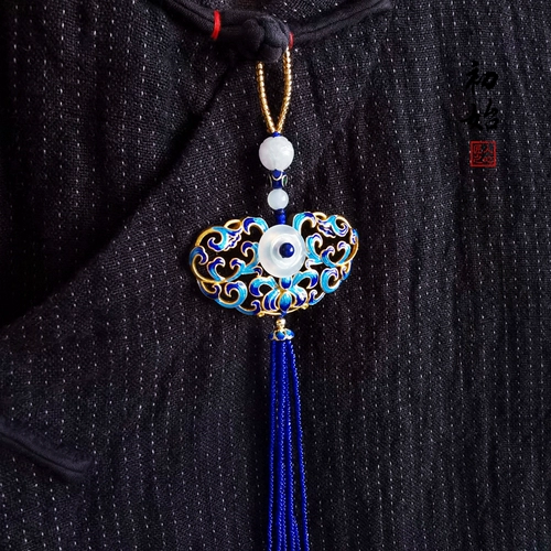 Оригинальная дизайнерская ретро эмаль, ханьфу, ципао, аксессуар, подвеска с кисточками, китайский стиль