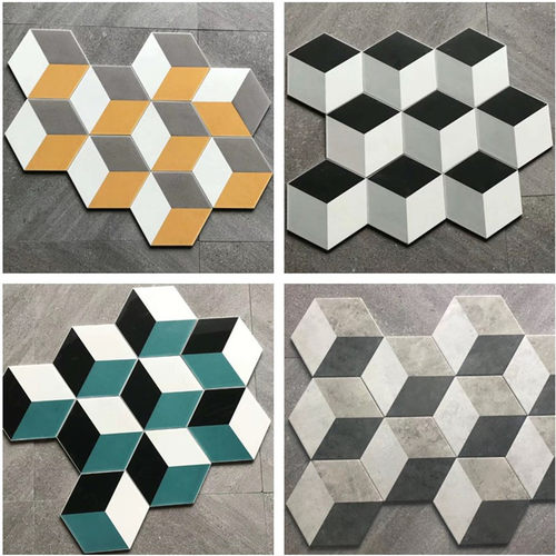 彩色几何花砖素材模板 彩色几何花砖图片下载 小麦优选