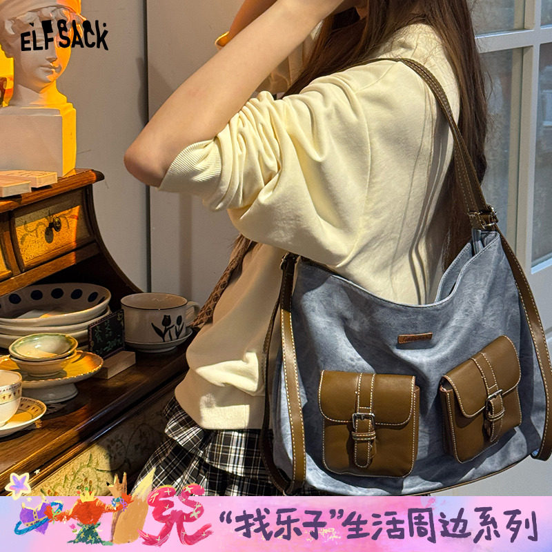 妖精的口袋【多种背法】大容量通勤托特包2025新款斜跨休闲双肩包