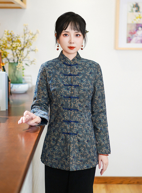 筠雅唐装女冬棉袄加厚保暖旗袍棉衣棉服改良女秋冬中式女装24J373