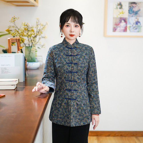 筠雅唐装女冬棉袄加厚保暖旗袍棉衣棉服改良女秋冬中式女装24J373