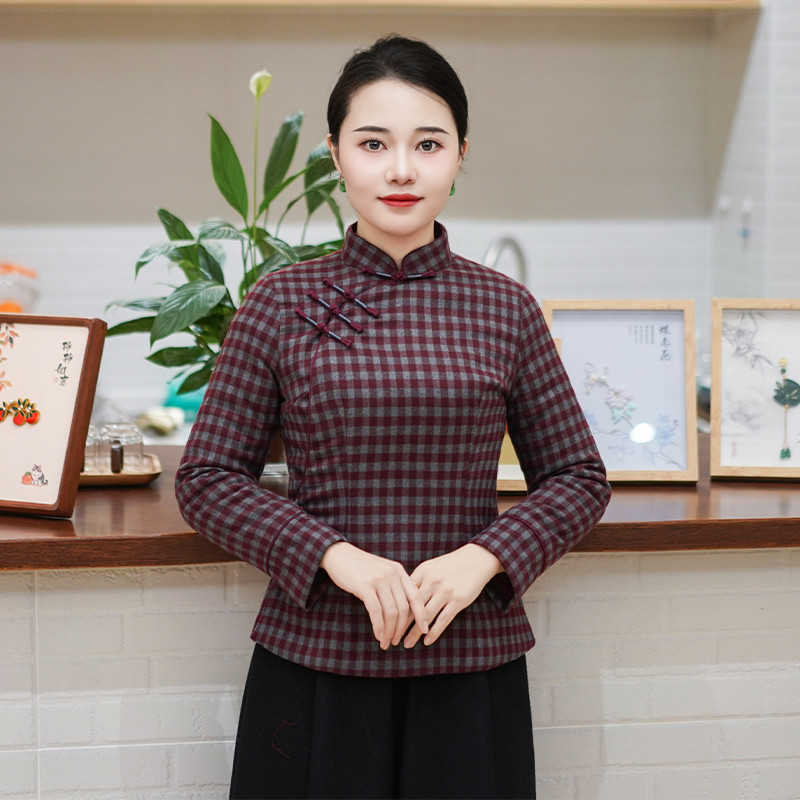 筠雅唐装上衣冬季新款加厚棉衣