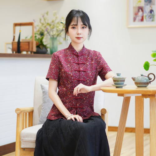 筠雅夏季新款中国风改良上衣