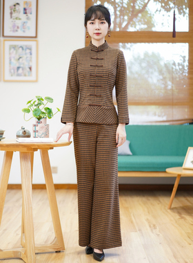 筠雅小香风套装女装新款休闲复古小洋装减龄气质两件套23J257