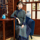 筠雅棉旗袍冬款 高端连衣裙女秋冬中国风女装 加厚长款 2026年新款