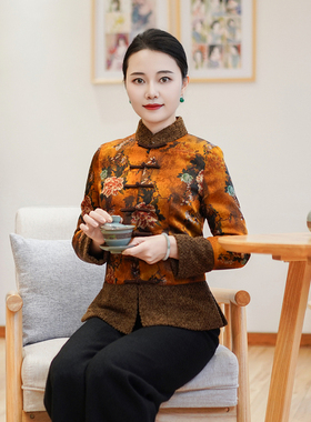 筠雅冬季新款唐装加厚旗袍小棉袄中国风年轻款夹棉保暖棉衣24R807