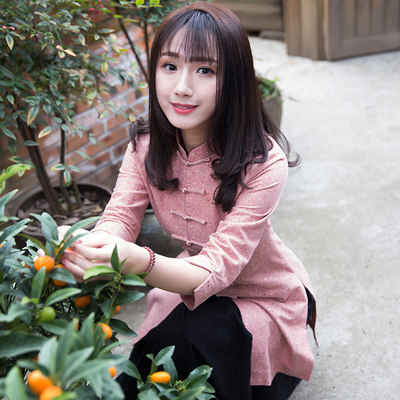 筠雅唐装中国风旗袍上衣茶服