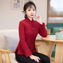 棉衣加厚保暖旗袍改良气质拜年服 新款 23J643 上衣女冬季 筠雅唐装