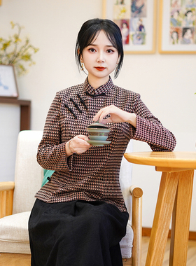 筠雅春季新款中国风唐装小上衣修身显瘦气质减龄新中式女装25J053