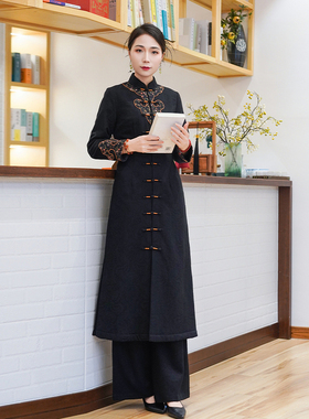 筠雅冬季新款改良旗袍复古时尚优雅减龄年轻款新中式女装24J419