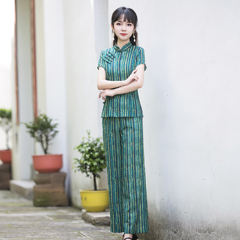 筠雅休闲时尚套装女夏季2026年短袖小香风薄款复古两件套中式女装,女装/女士精品,时尚套装,淘宝优惠券,粉丝福利购,淘宝优惠卷