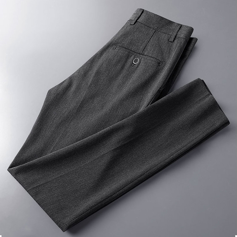 西裤男士商务正装直筒上班垂感秋冬季坠感高级感免烫裤子大码成熟