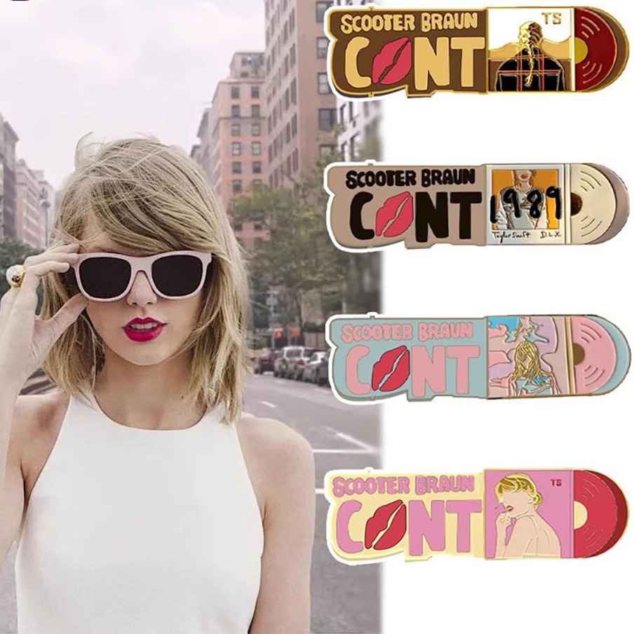 TaylorSwift霉霉周边发夹泰勒斯威夫特边夹卡通音乐专辑周边发夹