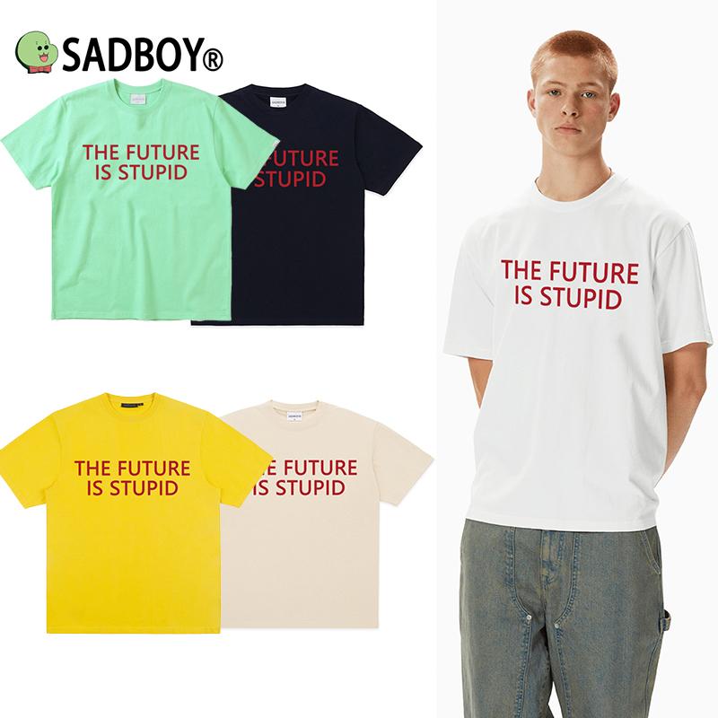 【新品】SADBOY官网趣味文字纯棉短袖t恤宽松百搭Tee夏季宽松体恤