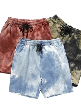 夏季新款渐变扎染运动短裤男女宽松ins潮牌嘻哈休闲沙滩情侣中裤