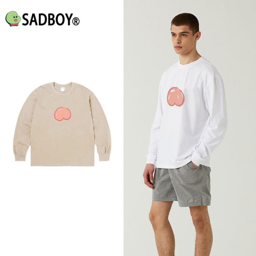 sadboy秋冬新款幸运桃子联名手绘