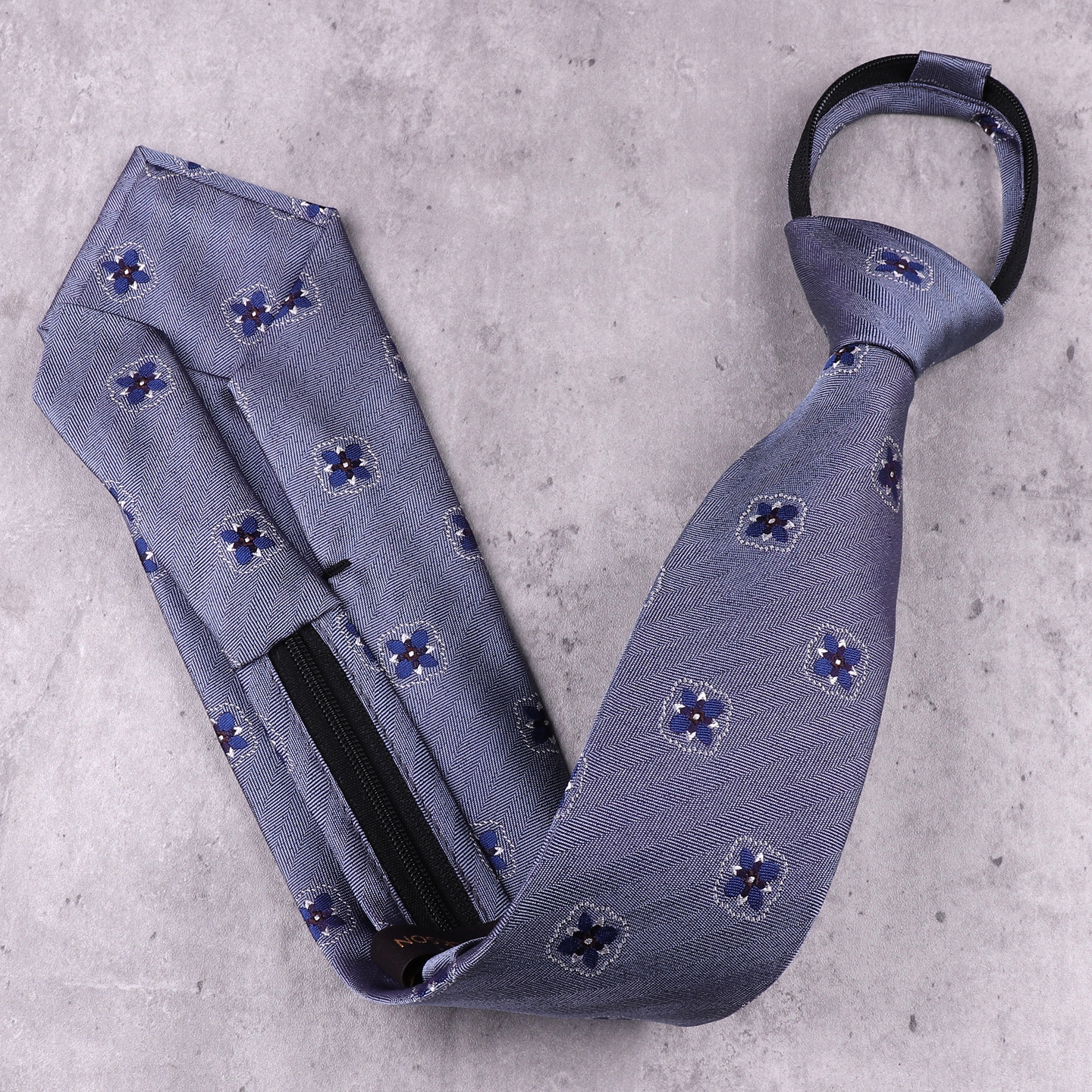 尖货真丝正装懒人免打结拉链领带