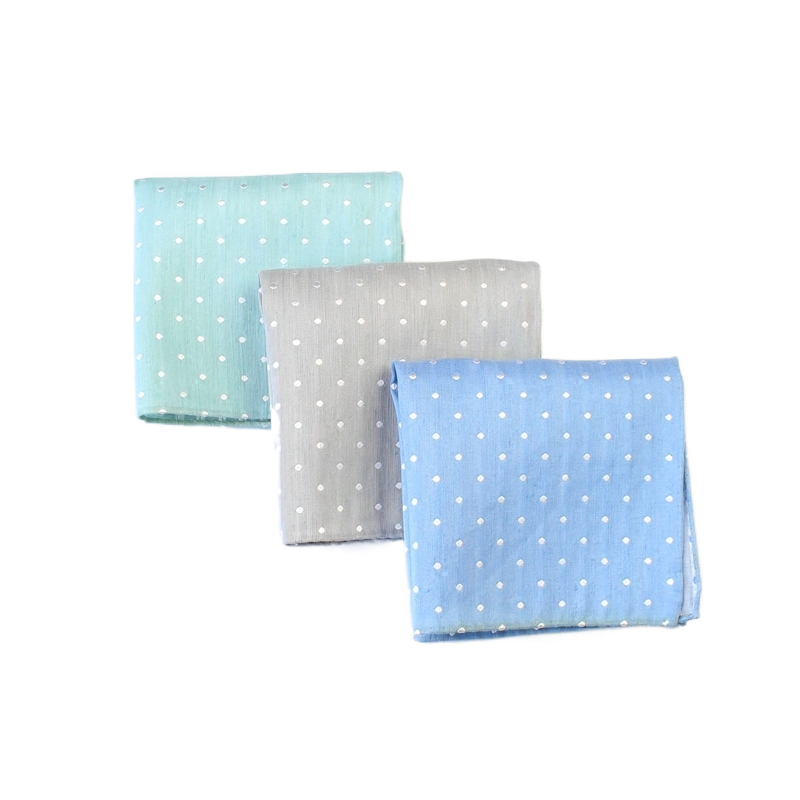 EXPORTED EUROPEAN AND AMERICAN LINEN MENS SUIT POCKET TOWEL RETRO CASUAL GROOM HANDKERCHIEF SMALL SQUARE SCARF BLUE GALAXY POLKA DOTS
