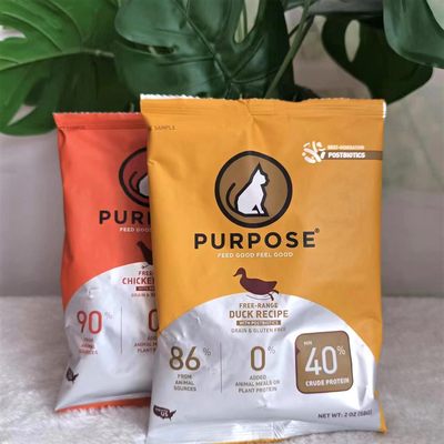 PURPOSE璞斯猫粮试吃58g*2包无谷鸡肉鸭肉进口高蛋白防软便全猫粮