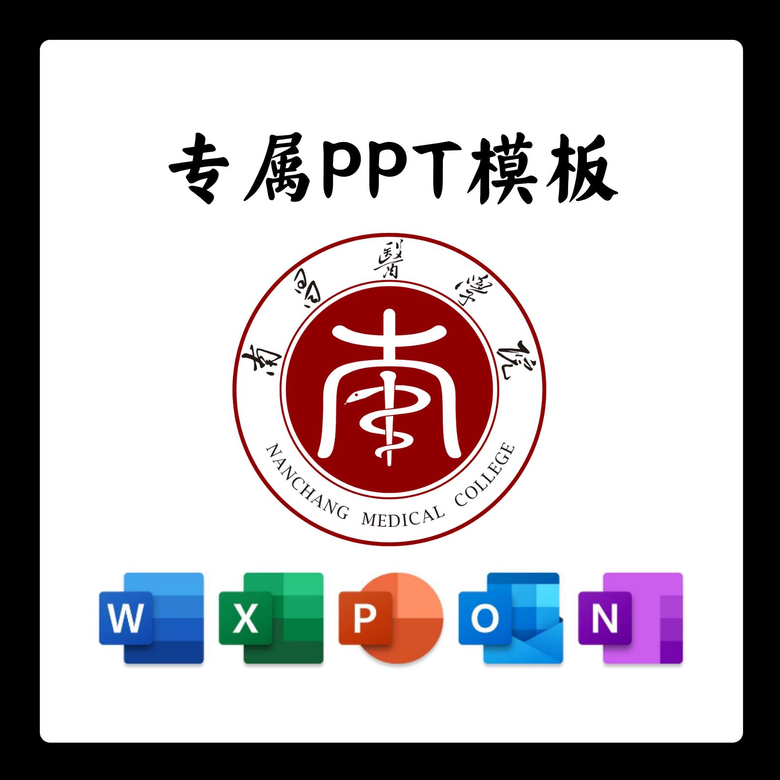 南昌医学院PPT模板简约清新欧美毕业答辩汇报国奖开题班会研究