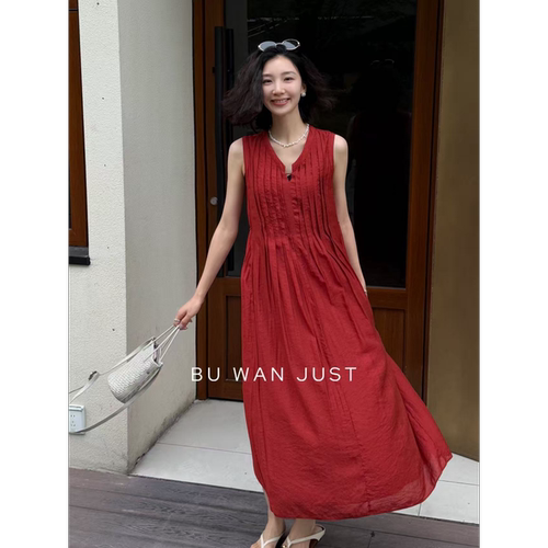 BUWANJUST【美神降临】高定风琴褶定位设计大摆轻盈连衣裙B1887