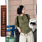 BUWANJUST 小绿 高品定制软糯亲肤暖暖羊毛拉链立领卫衣B2139