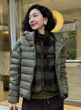 BUWANJUST高品定制排骨型絎线轻盈保暖时尚连帽羽绒服B2383