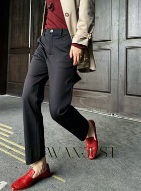 BUWANJUST 【百搭小黑裤】百搭显瘦笔笔直小脚铅笔裤 B2062