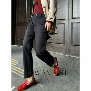 BUWANJUST 【百搭小黑裤】百搭显瘦笔笔直小脚铅笔裤 B2062