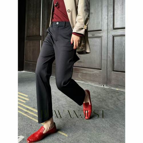 BUWANJUST 【百搭小黑裤】百搭显瘦笔笔直小脚铅笔裤 B2062