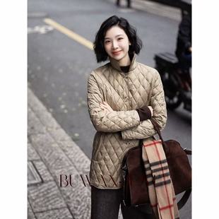 BUWANJUST高品定制绗线棱形格高级老钱感百搭羽绒服B2222