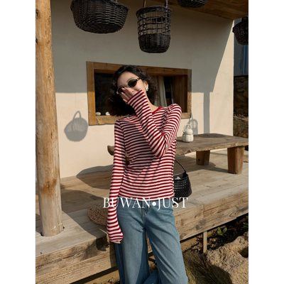 长袖其他其他撞色条纹