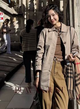 BUWANJUST 【多伦多】挺括有型双纱光泽感配腰带西装外套 B1979