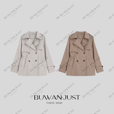 BUWANJUST高定早春新品细节满满舒适实穿可收腰一手长风衣B2602