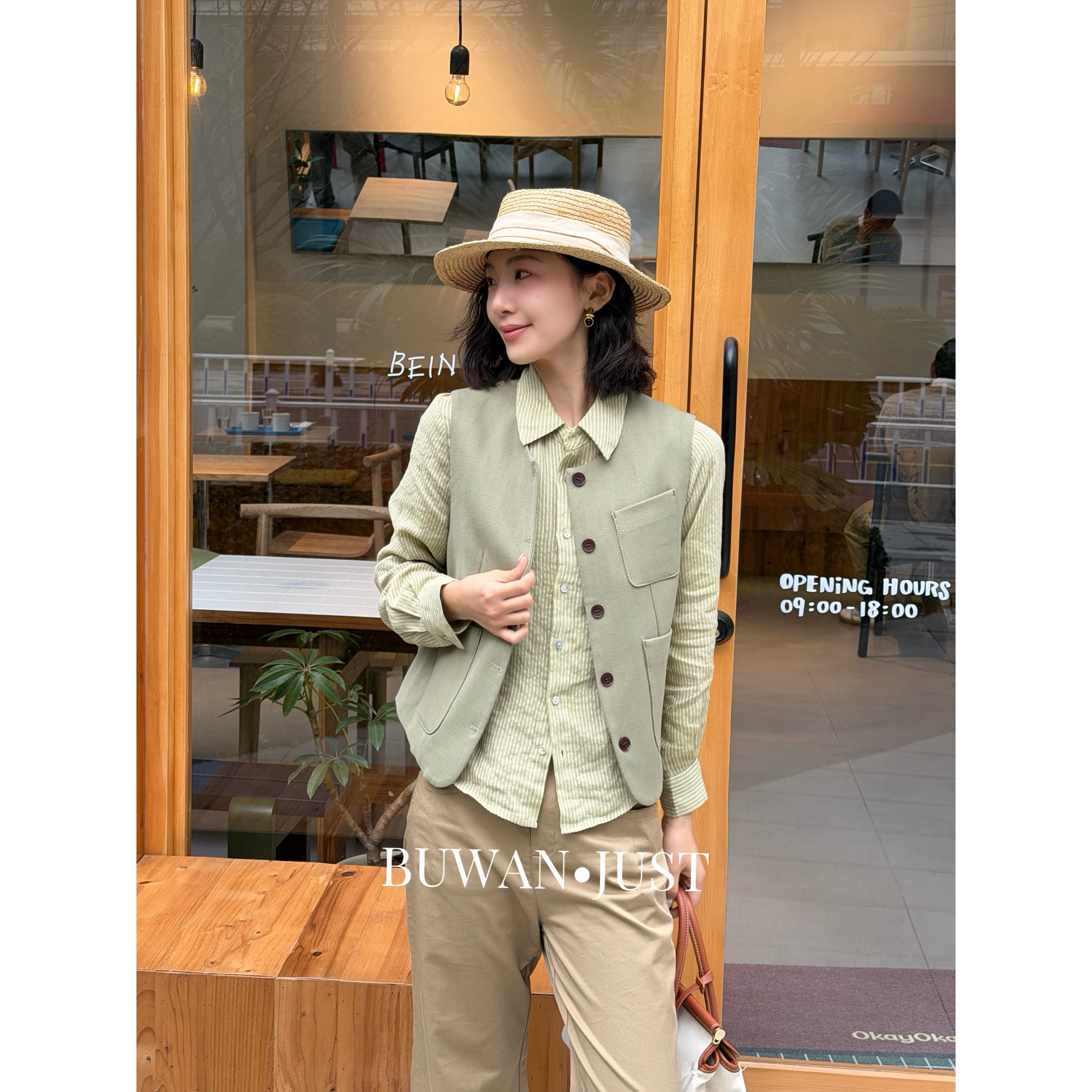 BUWANJUST【3.0】高品定制返潮复古斜纹肌理感羊毛3.0马甲 N806