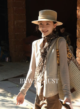 不晚BUWANJUST 高品定制酵洗小立领设计感品质马甲 B1291